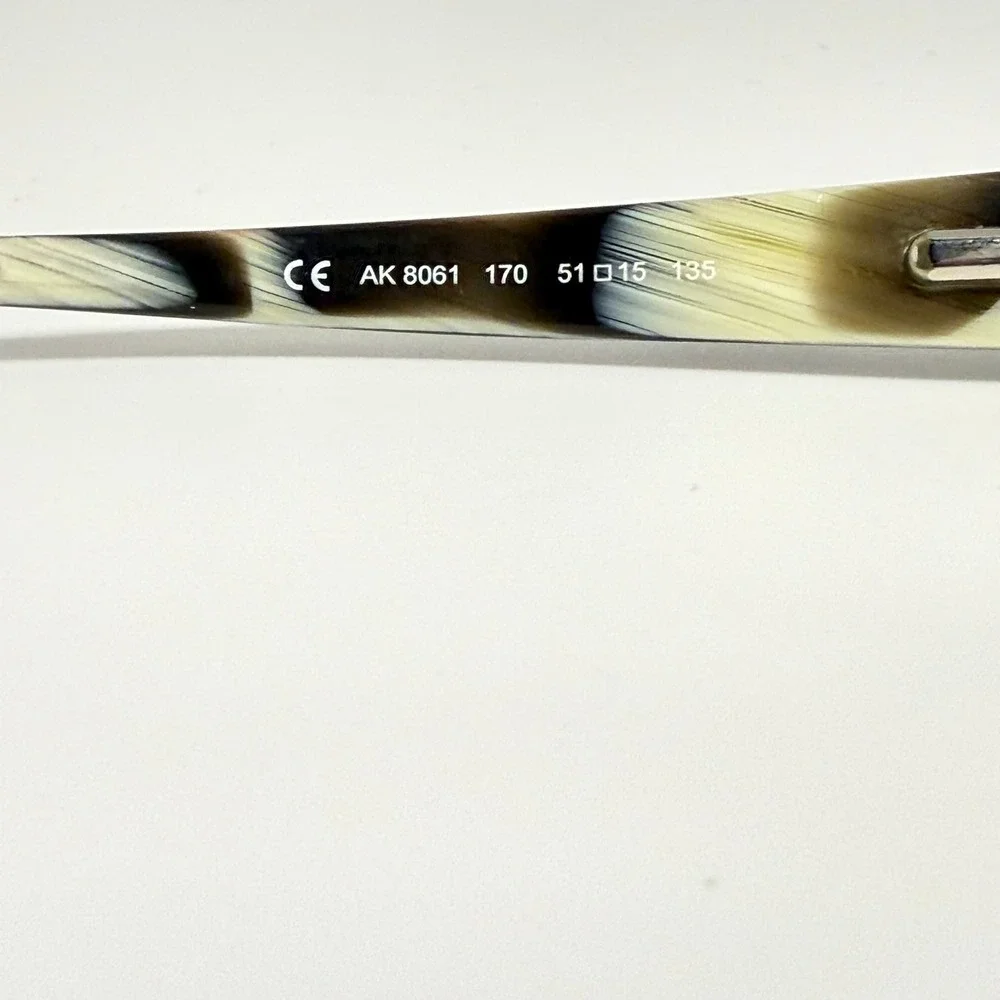 Anne Klein AK 8061 170 Black Horn Rectangular Eyeglass Frames 51-15-135